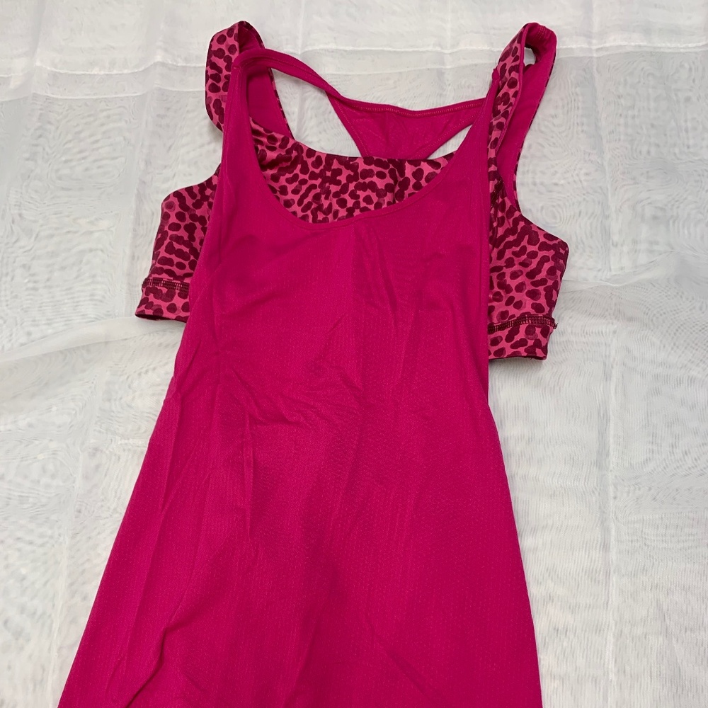 Lululemon Athletica Pink tank with Built in Bra